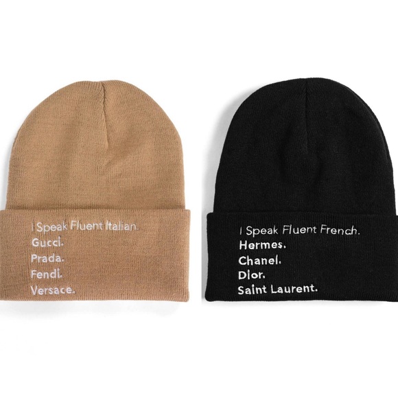 Accessories - (1) NWT I Speak Fashion Beanie